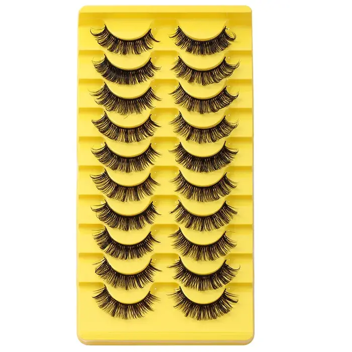 10 paires de cils bande de Volume russe