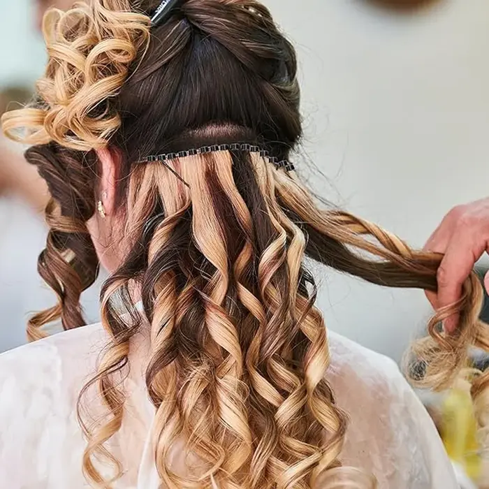 Kit d'outils pour extensions de cheveux : aiguille à micro-tirage