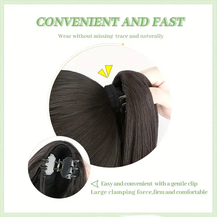 Extension de queue de cheval synthétique 24 "extensions de cheveux à pince à griffes