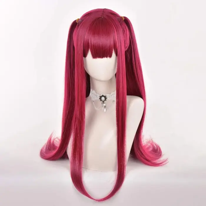 Perruques synthétiques longues et lisses résistantes à la chaleur, cheveux en rouge de 22 pouces de 