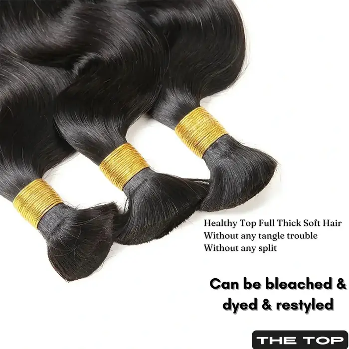 Vague de corps cheveux en vrac pour tressage 50G 100% Extensions