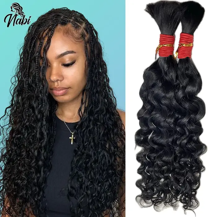 Tresses Boho Brésiliennes Naturelles Bouclées pour Femme Noire