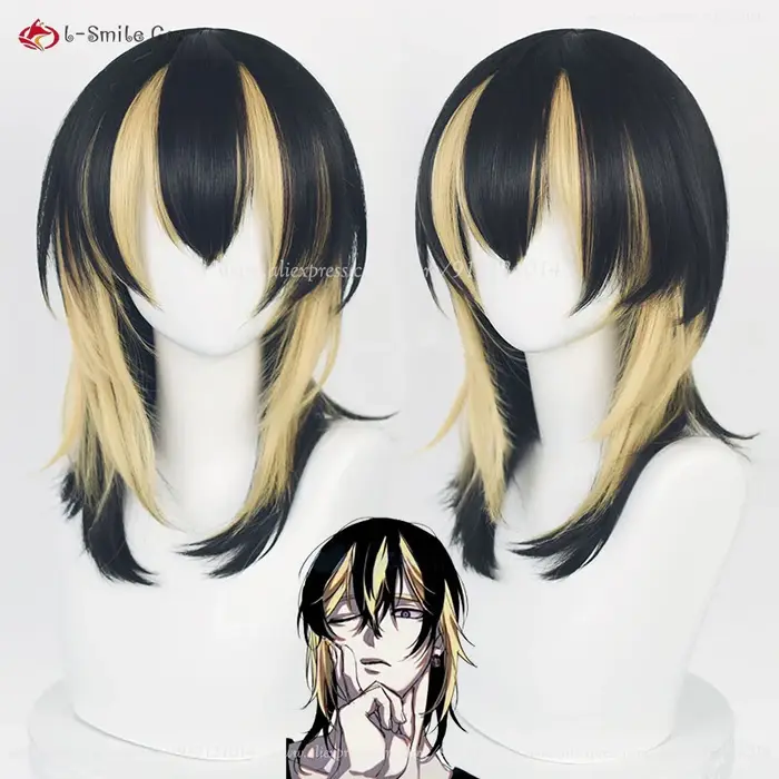 Perruque de Cosplay synthétique Rindou Haitani Ran Haitani