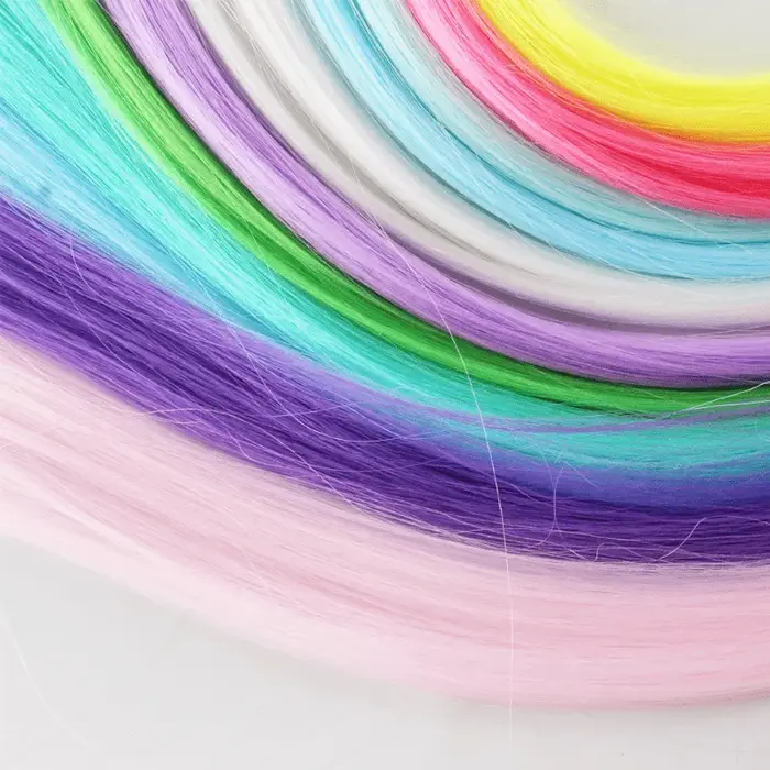 Extension capillaire synthétique lumineuse colorée néon