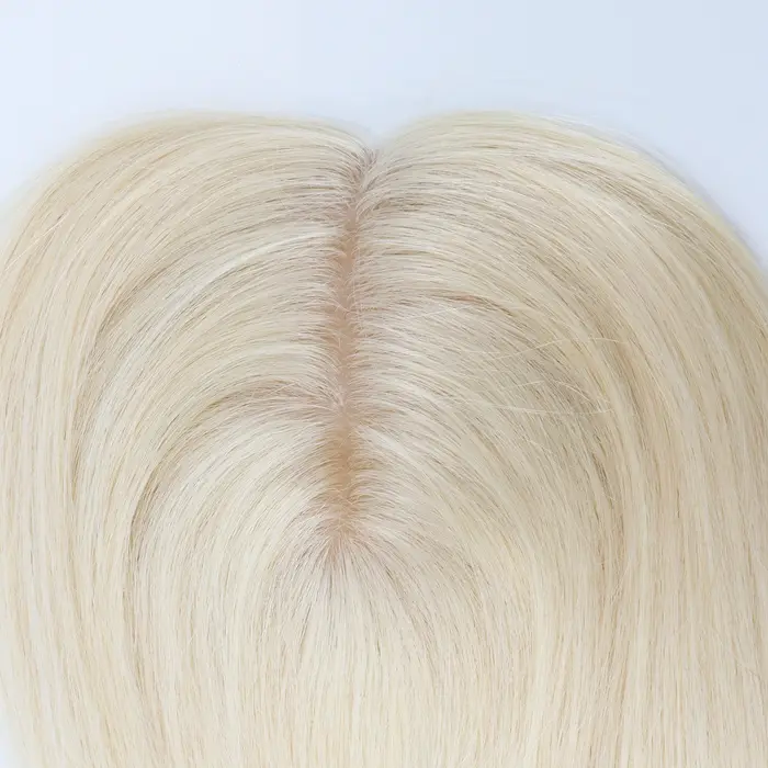 # Prothèse capillaire pour femme en cheveux humains Remy naturels, densité 150%, avec base en soie 6