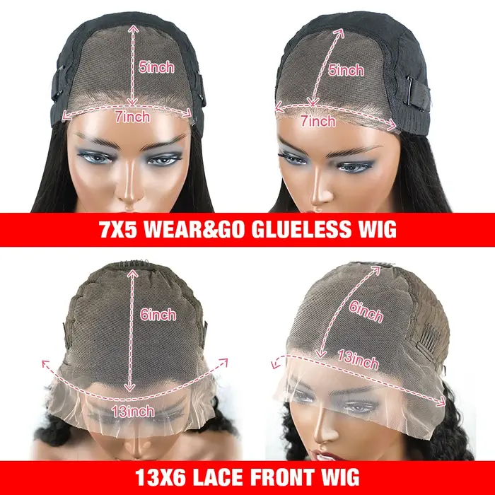 250% Remy cheveux 30 pouces vague de corps 7x5 sans colle perruques cheveux humains brésilien pré pl