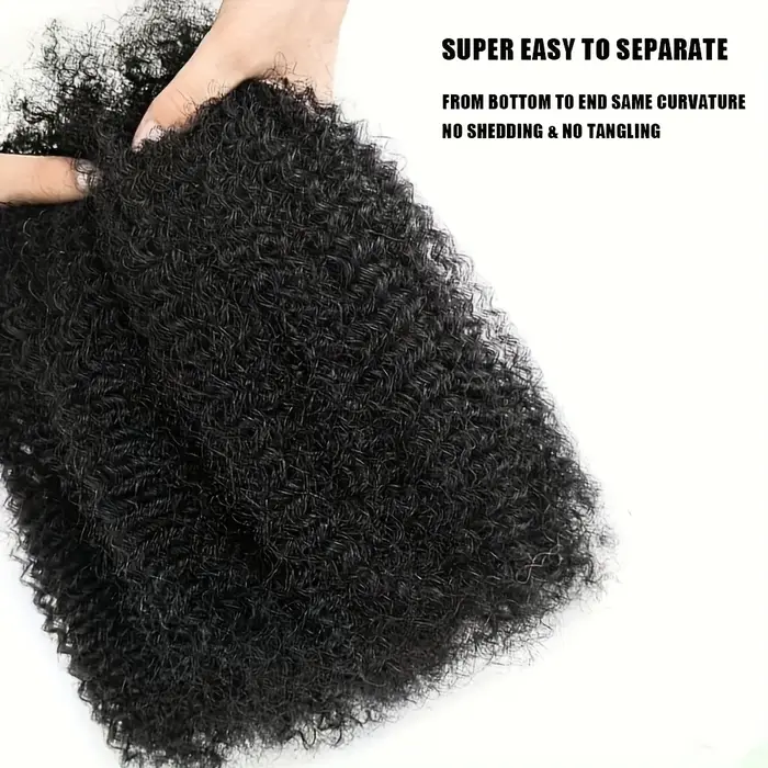 Afro Kinkys cheveux synthétiques en vrac pour Extensions de Dreadlock Loc réparation tressage torsion serré