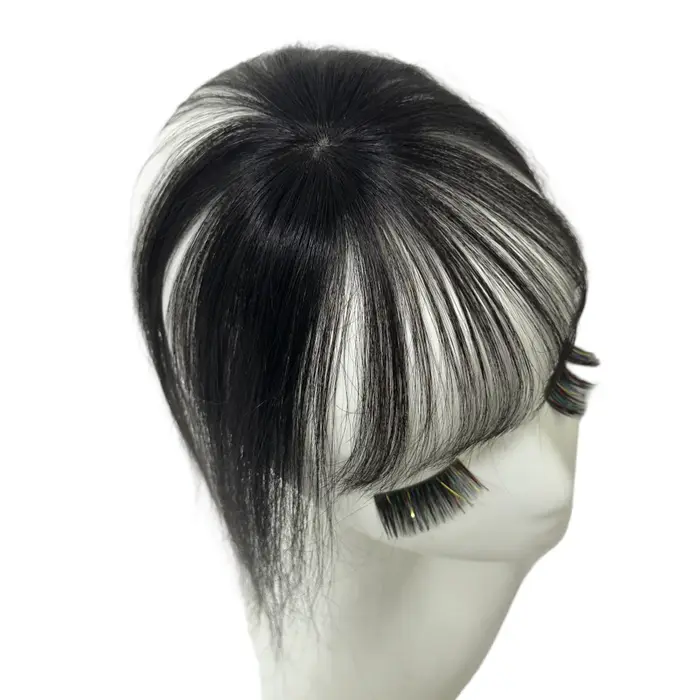 100% cheveux humains Mini frange pour femmes 360 couverture front chauve