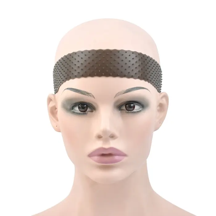 1 Bandeau en silicone antidérapant et extensible pour perruque, fixation sans couture pour perruques