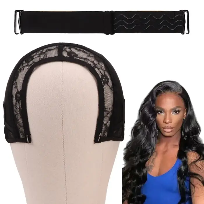 Bonnet de perruque avec bande de maintien réglable pour perruques Lace Front