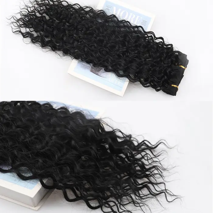 Extensions de cheveux synthétiques bouclés et épais