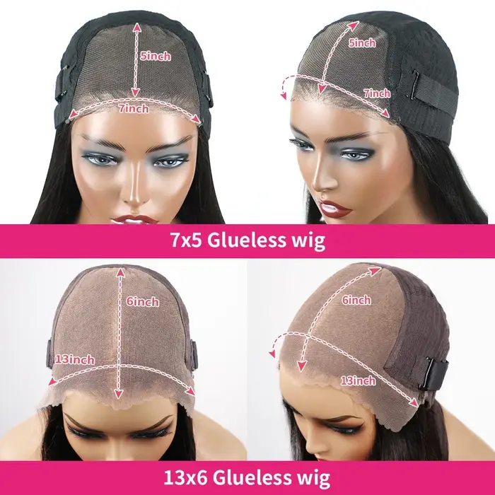 13x6 porter Go sans colle perruque soyeuse droite HD dentelle sans colle perruque cheveux humains pr