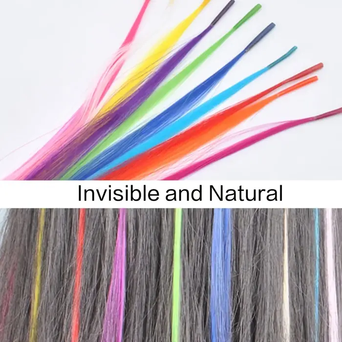 Extensions capillaires synthétiques arc-en-ciel