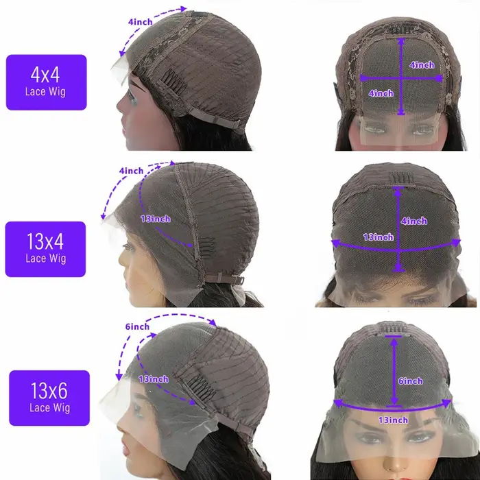 250 densité os Transparent droite perruques de cheveux humains pré-épilant 38 pouces droite Hd dente