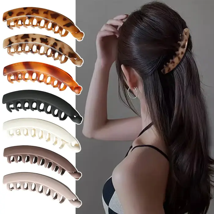 Pince à cheveux banane en forme de poisson