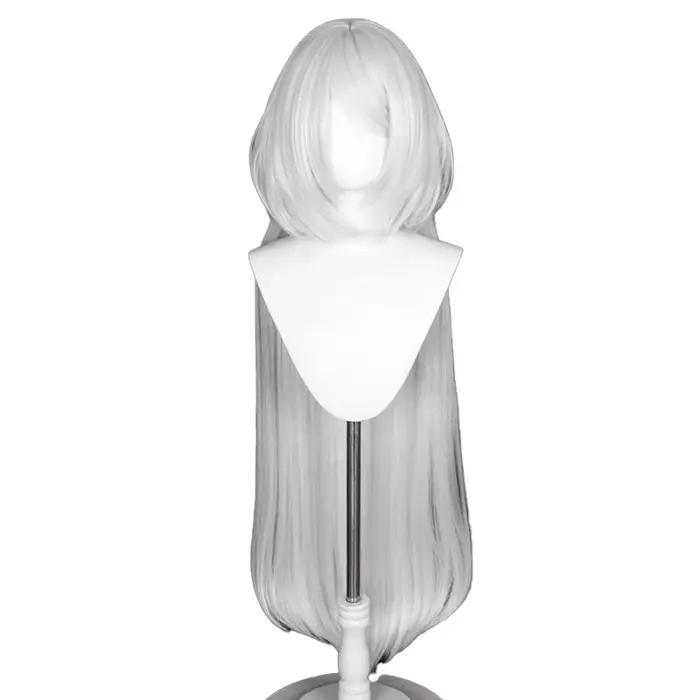 Perruque de cosplay UWOWO 2B, design Cheongsam Fanart, cheveux longs blancs, perruque d'Halloween
