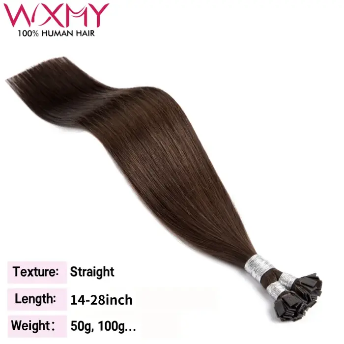 Extensions de cheveux à pointe plate droite