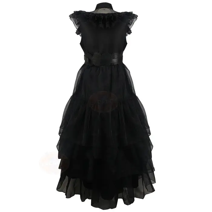 Mercredi addams Robe Perruque wednesday