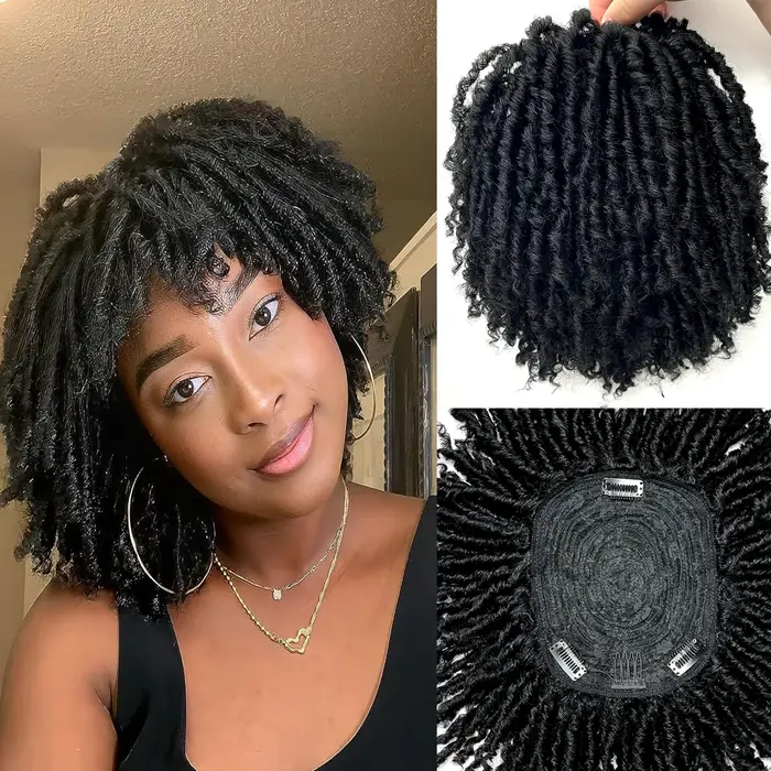 Demi-perruque tressée courte Dreadlock