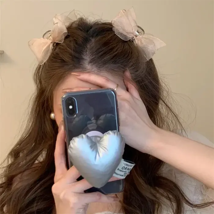 Pince à cheveux en maille et dentelle pour femmes et filles