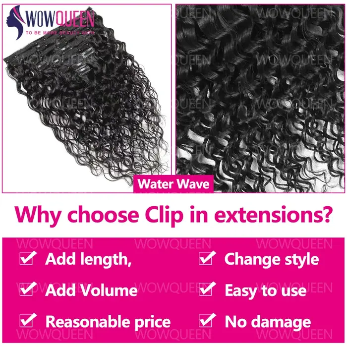 Extensions de cheveux humains bouclés afro crépus à clipser