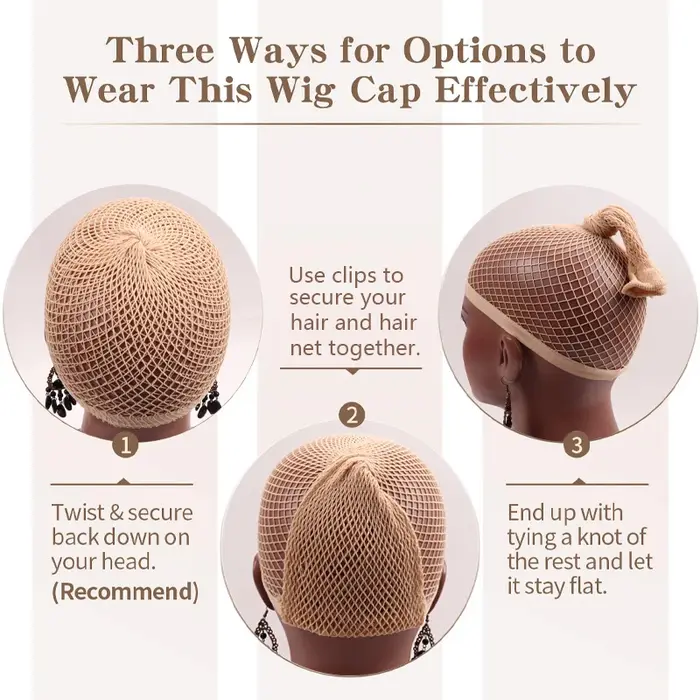 Nunify maille perruque casquette très élastique filet à cheveux extensible extrémité ouverte résille