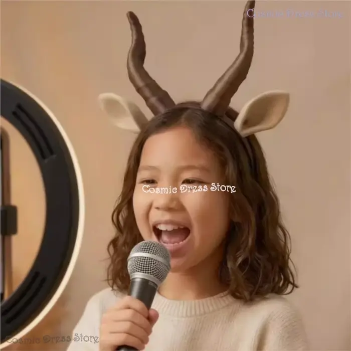 Zoo dessin animé film adultes enfants 2025 Gazelle corne cheveux décor Cosplay bandeau violet marron scène étincelle Shakiraas accessoires