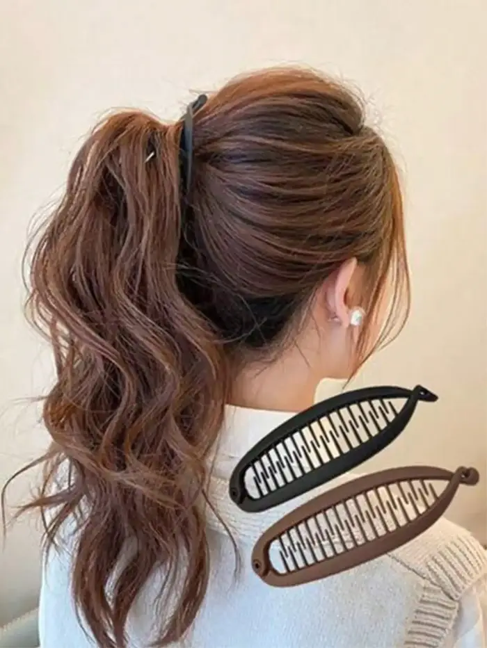 Pince banane ambre pour grand Volume de cheveux