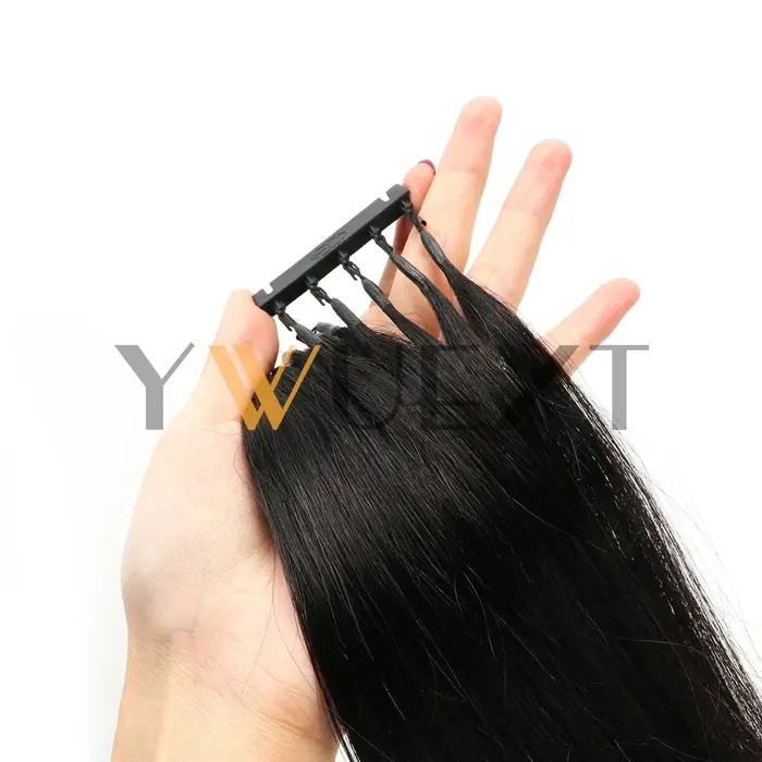 Extensions de cheveux humains 6D-2