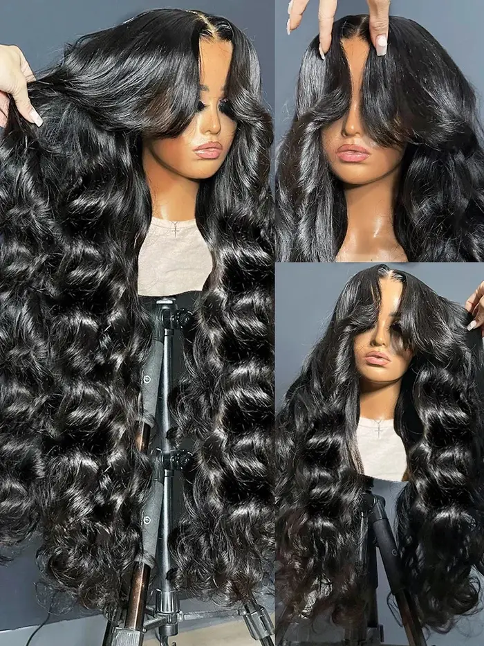 Perruque Lace Front Wig Body Wave Naturelle pour Femme, Cheveux Humains, 13x6, 13x4, HD, Densité 250