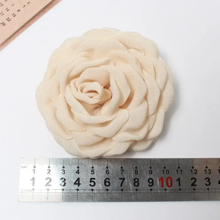 Pinces à cheveux en tissu à fleurs roses pour femmes et filles