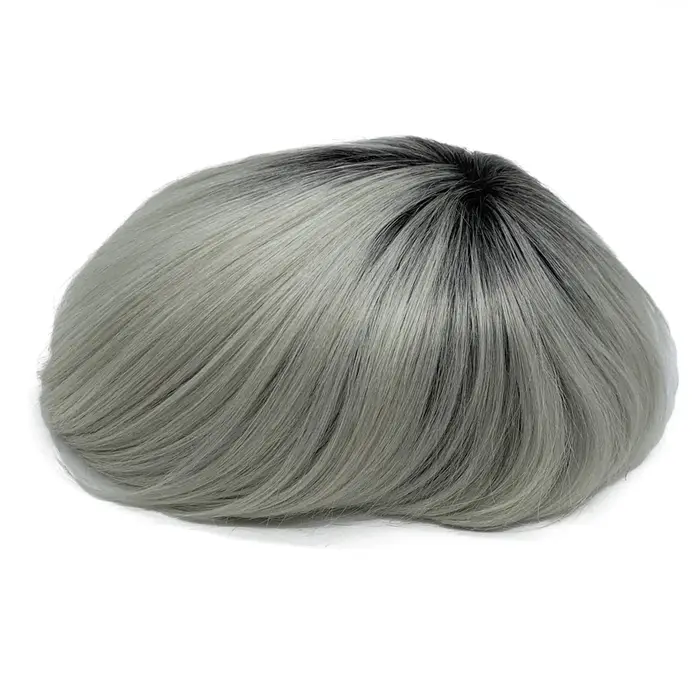 Cheveux humains toupet de couleur T de base de peau mince très frais