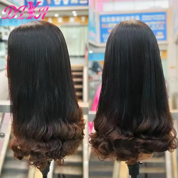2x6 HD dentelle fermeture perruque de cheveux humains avec extrémités bouclées cheveux vierges crus