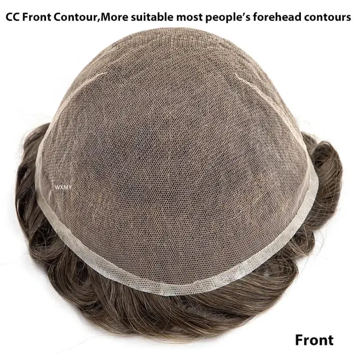 AIR-Lace pleine dentelle Base hommes toupet mâle prothèse de cheveux 6 "perruques de cheveux humains