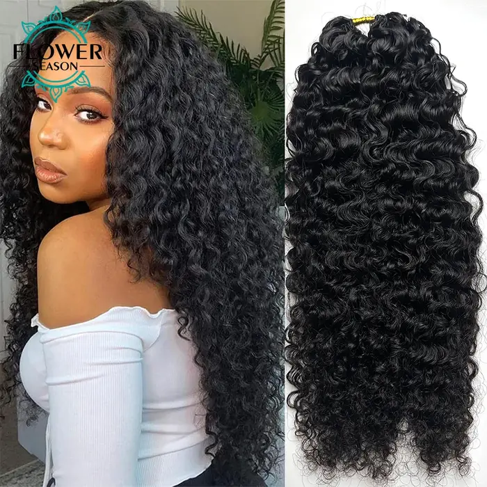 Extensions de cheveux humains au Crochet bouclé birman