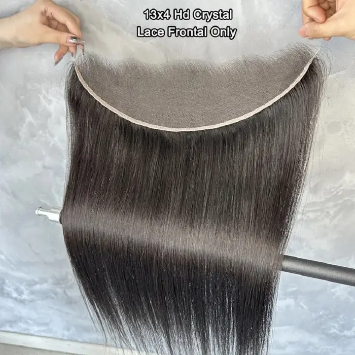 13x4 Transparente Dentelle Frontale 14 à 24 Pouces 100 % Humains Cheveux Pré-épilés Naissance