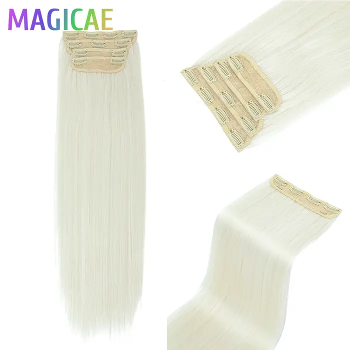 24 pouces 200 grammes M888 Ombre Blonde 27/613 4Clips dans les Extensions de cheveux raides Bio rési