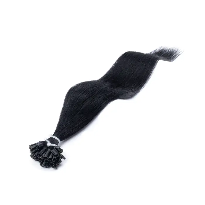 Extensions capillaires pré-collées sans couture U Tip Hot Fusion pour femmes, blond cendré et blond