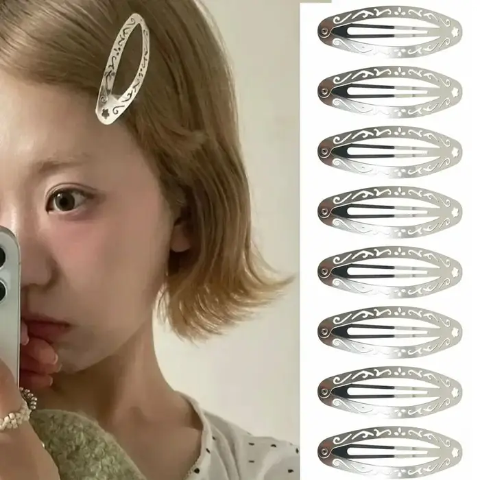 Pince à cheveux tendance à motif ajouré Y2K