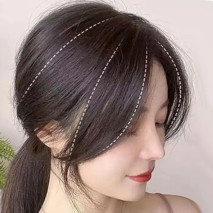 Frange à clipser naturelle pour femme