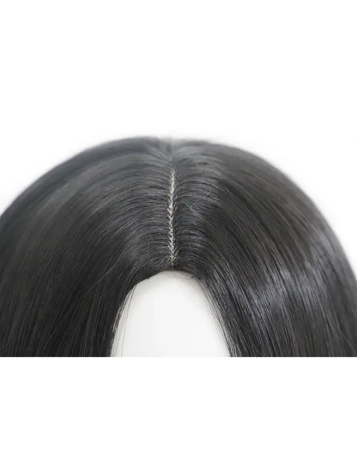 QQXCAIW – perruque synthétique longue et lisse noire avec personnage de film de la famille Addams