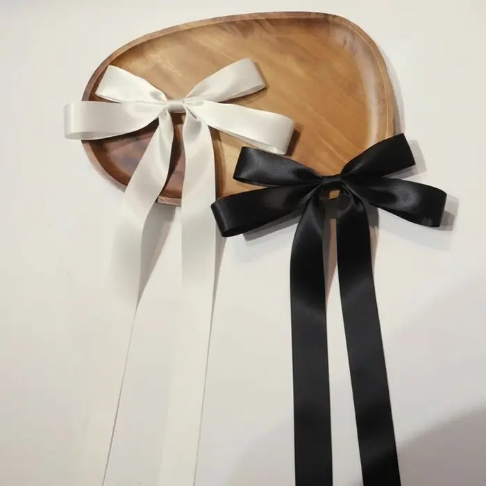 Pince à cheveux avec nœud en ruban Extra Long