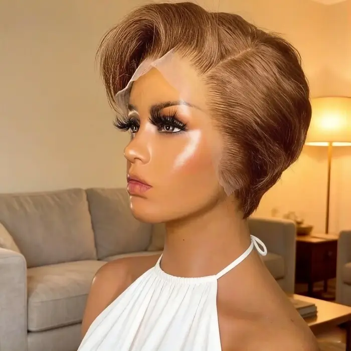 Perruque Lace Front 13x4 en Cheveux Naturels pour Femme