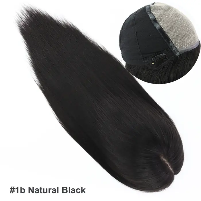 Perruque Full Lace Wig à Base de soie de 20 pouces pour femmes, perruque de cheveux humains européen