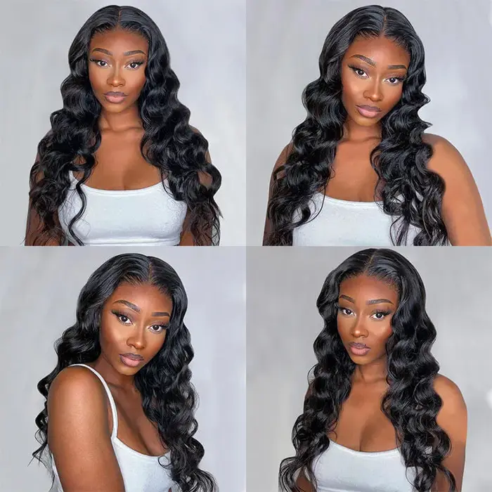 Perruque Lace Front Wig Body Wave transparente-ISEE Hair Wear Go, perruques frontales de cheveux hum
