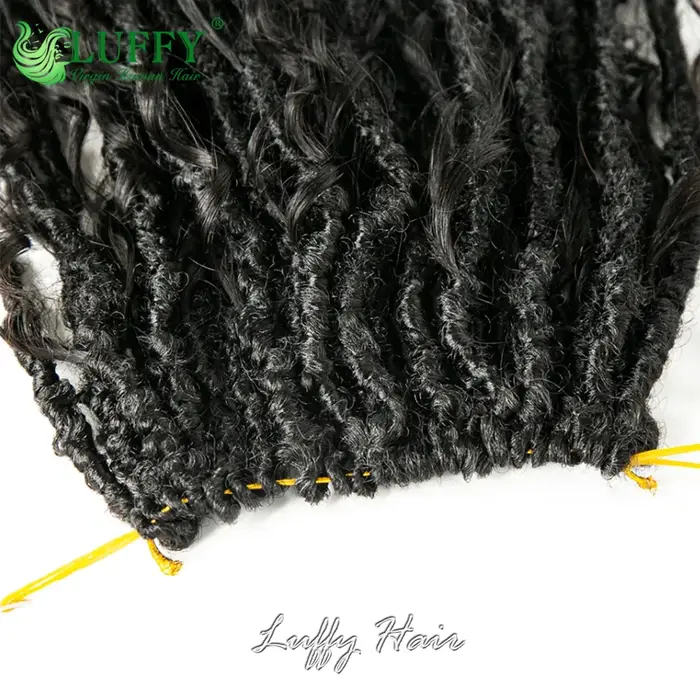 Dreadlocks de cheveux humains pré-bouclés au crochet Boho Locs, extensions de tressage de cheveux, extrémités