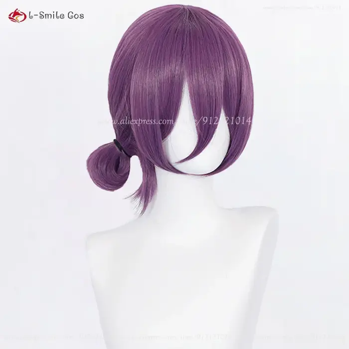 Anime Rezee Cosplay perruque 45 cm violet
