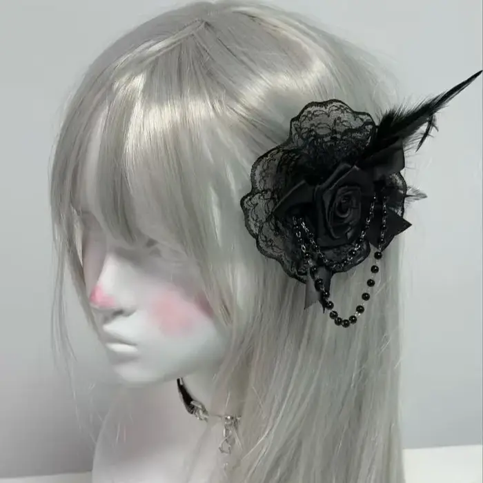 Accessoires pour cheveux Lolita gothiques rétro foncé
