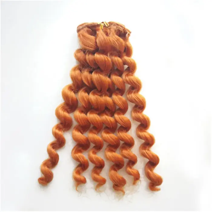 1 pièce Extensions de cheveux bouclés à visser 20*100cm pour toutes les poupées