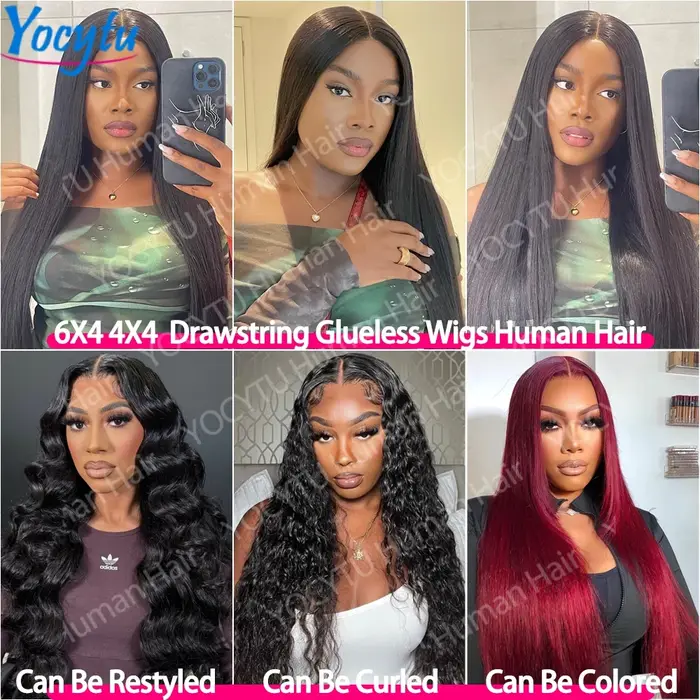 30 Pouces Perruques Cheveux Humains Perruques Cheveux Humains Sans Colle Droites Perruques Frontales